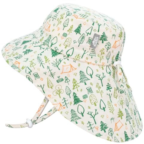 Jan & Jul Sombrero de sol de algodón para niños (bebé, niño pequeño, niños), Camp Grove, 0-6 Months