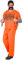 W WIDMANN MILANO Party Fashion - Kostüm Häftling, T-Shirt, Hose, Mütze, Schnurrbart, Gefangener, Sträfling