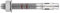 INDEX A PERFECT FIXING - AHAT12140 [MTH-AT] Ancrage mâle pour charges élevées, homologué, axe et clip en acier Atlantis C4-M, dimensions : M12 x 140 Ø12, boîte de 50 unités