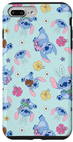 Disney Lilo & Stitch Cute Blue Easter Pastel Stitch Pattern Hülle für iPhone 7 Plus/8 Plus
