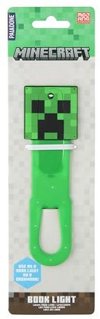 Paladone Minecraft-Creeper-LED-Mini-Leselampe und Lesezeichen, zum Anklipsen, offiziell lizenziert, Geschenk für Gamer, Buchzubehör für Popkultur-Fans, Kinder, Teenager, Erwachsene, batteriebetrieben
