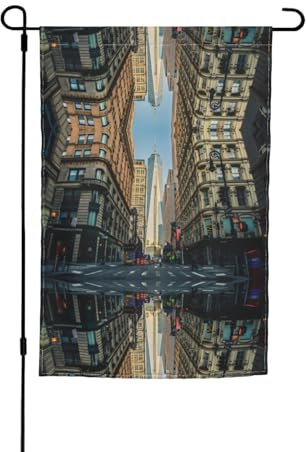 Garden Streets Of New York City Flagge, 30,5 x 45,7 cm, doppelseitige Hofflagge für den Außenbereich oder Veranda, Rasen oder Urlaubsdekorationen