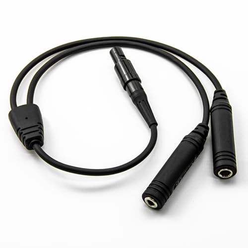 AIRVOICE General Aviation Plugs to 6 Pin Lemo Headset Adapter | PJ-068 PJ-055 auf 6-poligen Lemo-Stecker, schwarz
