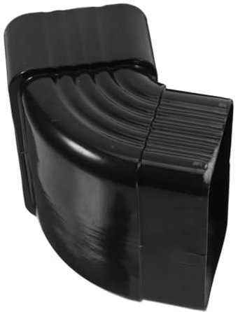 HOMSFOU Coude de Descente de Gouttière en Aluminium Adaptateur de Pluie à Angle de 65 Degrés Connecteur Étanche Raccord de Coude de Gouttière Installation Facile 1 Pièce