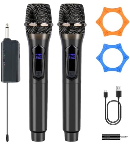 Loewieta Wireless Karaoke Microphone Pro, Dynamic, Plug & Play, Rechargeable,MKFzz26