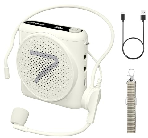7RYMS WA1(SE) Portable Voice Amplifier for Teachers with Wired Microphone | 18W Output, USB-C Charging, 2000mAh Battery, 23 Hours Life, Power Amplifier for Classroom, Tour Guides, Coaches