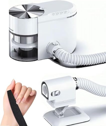 Electric Nail Drill, Adjustable Vacuum Cleaner Kit, Professional Nail Art Manicure Dentist's Dust Clean Tool, 200W True Suction Power, Whisper Quiet, for Beauty Centers and Estheticians.