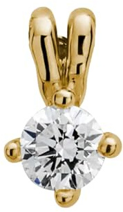 Lyomi Damen Anhänger 585/- Gold 1,2cm Glänzend Diamant Lab Grown gelb 0,50ct. 067340220-1