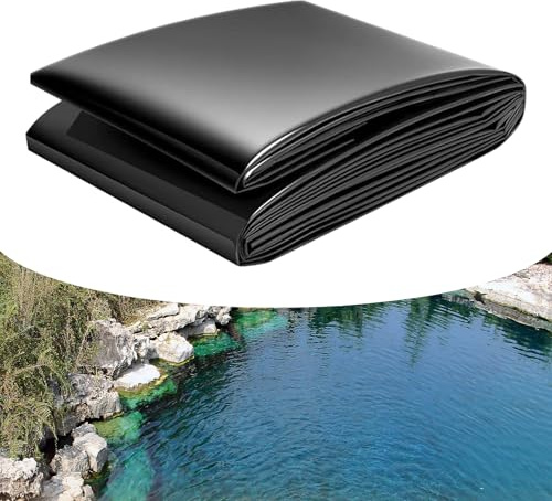 Poxvythb Premium EPDM Teichfolie, Großformatige Teichfolien, Fischteichfolie Wasserfall Teich Folie Teichplane für Gartenteich, teichbecken, Brunnen
