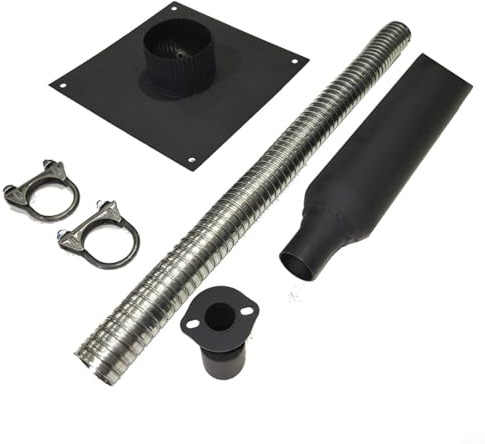 Generator Exhaust Extension Kit with Insulated Wall Feed-Through Stainless Steel for flex Hose for Firman T07571 / for honda EU7000is and Other Portable Generators