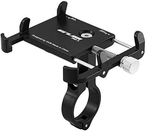 GUB Pro2 Fahrrad Handyhalterung aus Aluminium für Motorrad, Scooter, e-Bike. Universal Handy-Lenker-Halterung für Smartphones 4,7-7,2 Zoll, schwarz