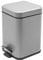 Harbour Housewares 3L Bathroom Bin - Matte Grey - Square Stainless Steel Pedal Bin Slim Kitchen Rubbish Trash Can Garbage Dustbin with Lid and Inner Liner Bucket