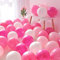 100pcs Globos de heliocolor blanco y rosa y fucsia de látex grueso de 28g,30cm decoraciones de fiesta y accesorios para cumpleaños, baby shower o boda