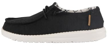 Hey Dude Wendy Youth Linen - Schuhe für Mädchen - Farbe Linen Black - Freizeitschuhe im Mokassin-Stil - Größe 33