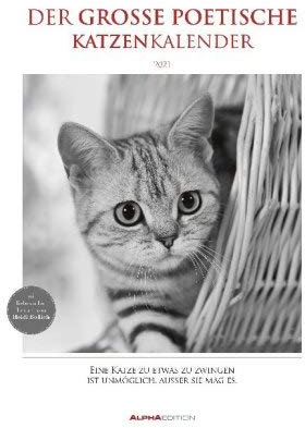 Der große poetische Katzenkalender - Kalender 2021 - Alpha Edition-Verlag - Wandkalender mit niedlichen Kätzchen und poetischen Texten - 30 cm x 41,8 cm
