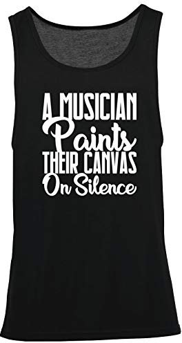 Hippowarehouse A Musicians Paints Their Canvas On Silence Vest Scoop Sleeve Unisex Tank top Black