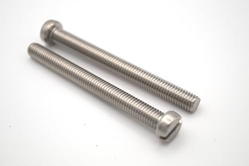 Zylinderschrauben mit Schlitz Stück Schlitzschrauben DIN 84 aus A2 Edelstahl rostfrei, Maschinenschraube mit Vollgewinde - ISO 1207