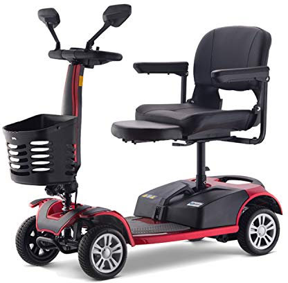 4 Wheeled Electric Mobility Scooter,Elektrisch Angetriebenes Rollstuhlgerät,Faltbarer Mobilitätsroller,Reisemobilitätsroller,Elektromobilitätsroller Für Erwachsene/Ältere Menschen