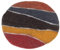 GURU SHOP Filz Stuhlauflage, Boho Sitzkissen, Handgefertigts Rundes Stuhlkissen - Rost/bunt, Wolle, 1x35x35 cm