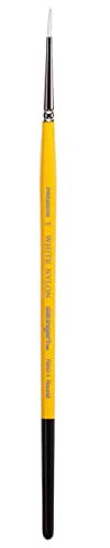 KINGART Premium White Nylon 7950-1 Pinceaux ronds pour artiste avec grip doré, poils synthétiques en nylon, acrylique et tous supports, peinture faciale, art corporel, tissu, céramique, verre, bois