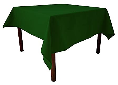 Weavric Quadratische Tischdecke, 132 x 295 cm, waschbar, knitterfrei, Waldgrün, große Leinen-Tischdecke für Buffet-Tisch, Küche, Abendessen, Hochzeit, Party