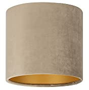 Uniqq Lampenschirm Velours Taupe Ø 20 cm - 20 cm hoch