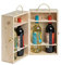 Cassette in legno con Apertura a Libro per 2+2 Bottiglie Standard da 750 ml Misure Interne: 21,6X21,6X34,1 - Art. LIB22