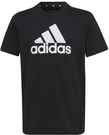 adidas Unisex Kinder Essentials Big Logo Cotton Tee, Black/White, 13-14 Years