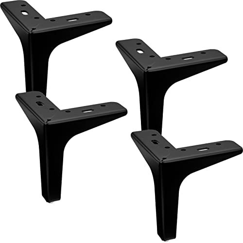 SOTECH 4er Set Möbelfüße Victor-NANNARP Höhe 130 mm schwarz matt Sockelfüße Möbelbein Schrankfüße Sofafüße