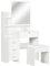 HOMCOM Schminktisch mit Hocker, Kosmetiktisch mit Spiegel, Frisiertisch mit Schubladen, Ablagen, Frisierkommode mit Anti-Kipp-Schutz für Schlafzimmer, Weiß, 80 x 38 x 143cm