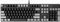 Qisan Teclado mecánico para juegos, USB con cable, retroiluminación LED, gris y negro, 104 teclas, diseño americano, teclado para juegos con extraíble, interruptor negro
