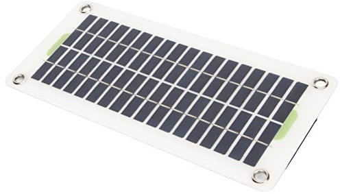 Panneau Solaire Portable, 12V 30W Mini Kit de Chargeur Solaire Cellules Photovoltaïques Polycristallines Extérieur USB Étanche pour Voiture Van Bateau Caravane