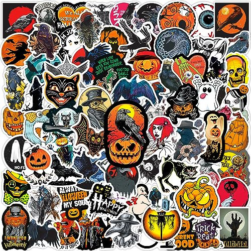 100 Stück All Saints'Day Aufkleber,Wasserdicht Vinyl Stickers,Aesthetic Decals für Auto Motorräder Fahrrad Skateboard Snowboard Gitarre Wasserflaschen Gepäck Reisekoffer Laptop Phone Pad