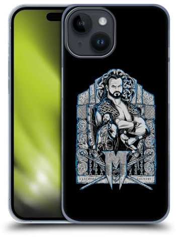 Head Case Designs Offizielle WWE Drew McIntyre Poster Kunst D. McIntyre Grafiken Harte Rueckseiten Handyhülle Hülle Huelle kompatibel mit Apple iPhone 15