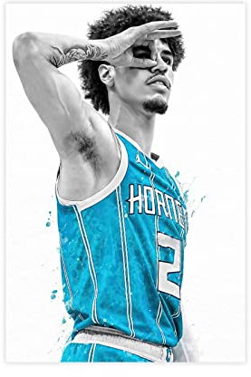 THEGIS LaMelo Ball 2 Leinwand-Poster, Schlafzimmer, Dekoration, Sport, Landschaft, Büro, Raumdekoration, Geschenk, ungerahmt, 30 x 45 cm