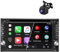 VIGORTHRIVE 2 DIN Carplay Android Auto Autoradio, Touchscreen da 6,2 Pollici per Auto CD Lettore Dvd con Telecamera per Retrovisione Specchio Link Telecomando Bluetooth FM/AM/RDS/USB/AUX/EQ/TF