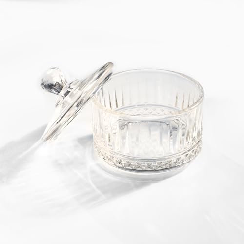 Nail Dappen Dish with Lid, BOMOQING 60ml Large Nail Monomer Dish, Glass Nail Cup for Holding Acrylic Liquid Acrylic Nail Powder Nail Decor Monomer Acrylic Nail Liquid (White)
