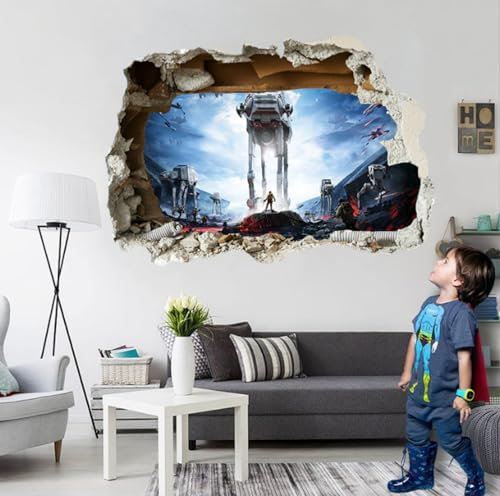 3d 3d Gebrochene Wand Cartoon Anime Aufkleber Für Kinderzimmer Schlafzimmer Selbstklebende Dekoration Poster Wandtattoo 40,60cm
