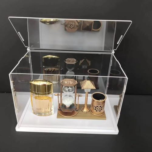 Vaian Clear Acryl Display Case-Assemble ,Top Cove Openable Tür, Verdickte Basis, Staubschutz Showcase für Action Figuren Spielzeug Collectibles (40x20x30cm/16x8x12in)