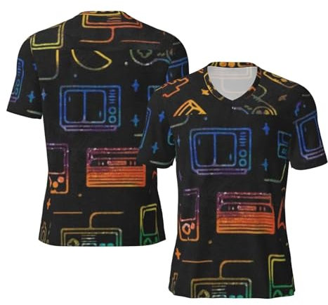 Floral Hedgehogs Herren-Fußballtrikot – leichte und strapazierfähige Sportbekleidung für Spieltag und Praxis, Fußball-Shirt, Sporttrikot, Team-Trikot, athletisches Top, Spiele-Videospiel-Muster, 58