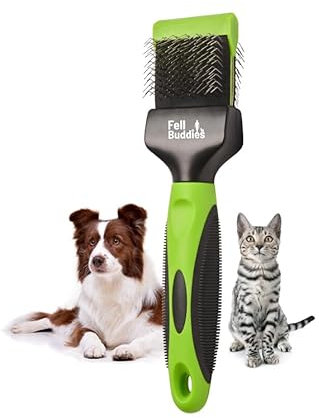 FellBuddies® Flexible Zupfbürste für Hunde - Professionelle Hundebürste zum lösen von Knoten und Verfilzungen | Sanfte Fellpflege