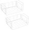 m zimoon Under Shelf Storage Basket, 2-Pack Under Cabinet Hanging Shelf Metal Wire Storage Wire Basket Organizer Fit Dual Hooks for Bathroom, Kitchen Pantry Desk Bookshelf Cupboard (White)