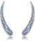 Filigree Ear Crawler Earrings Sterling Silver Filigree Blue Opal Ear Climbers Earrings Vintage Filigree Jewellery for Women