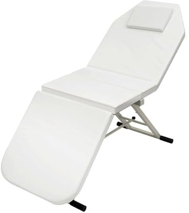 Fridgestea Massageliege Klappbar, 3 Zone tragbare Massagebank Massagetisch Kosmetikliege mit Kopfstütze für Kosmetik, Spa, Salon, Tattoo 182 * 60cm (Weiß)