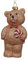 Christbaumschmuck Teddy Bär Kunststoff 12,3cm - Figur zum Aufhängen - bruchfest & mit Glitzer - Weihnachtsbaum Anhänger für Weihnachten - Christbaumanhänger & Weihnachtsbaumschmuck - Wald Tiere Braun