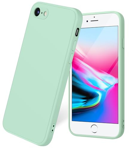 Vancle Case for iPhone 7 / iPhone 8 / iPhone SE Phone Case, Camera Protection Ultra Slim Case for iPhone SE (2022) / iPhone SE (2020) Anti-Scratch Shockproof Bumper Cover (Light cyan)