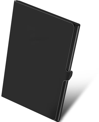 Tdaoxin Porte-Cartes de Visite Métallique Professionnel Slim, Pochette pour Cartes de Visite, Porte-Cartes de Visite, Étui pour Cartes de Visite Professionnelles pour Homme et Femme (Noir)