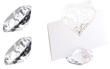 Holibanna Lot De 5 Porte-Noms en Cristal Et Diamant Porte-Cartes De Mariage Porte-Cartes De Visite Décoration Élégante pour Fête De Bureau
