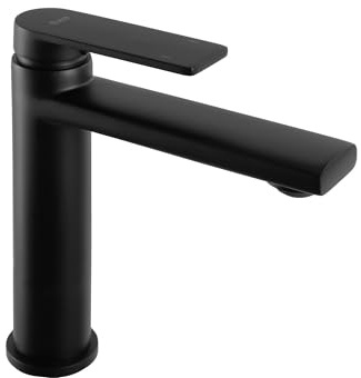 Rea Einhebel-Waschtischarmatur Verso Low Black, Messing, Modernes Design - 15,5X4,5X16,5CM