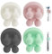 Silicone Toothbrush Holders 4 Pcs Multi-Function Hook Razor holder Waterproof Self Adhesive Wall Mounted Single Hook for Wall or Glass for Hanging Bathroom Kitchen Living Room Office (Color 4pcs)